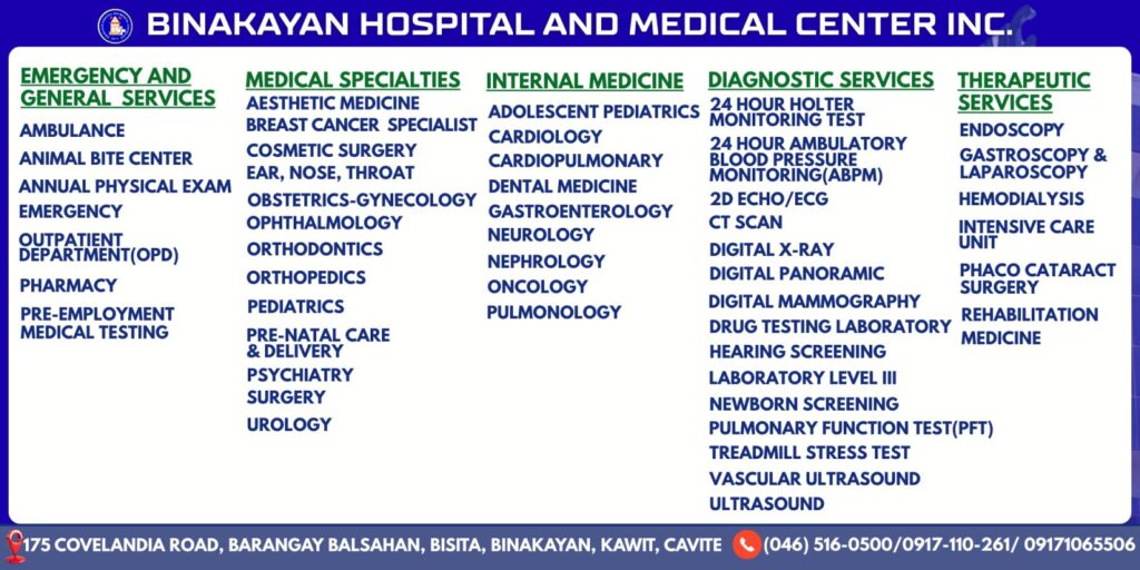 Services Offered at BHMC